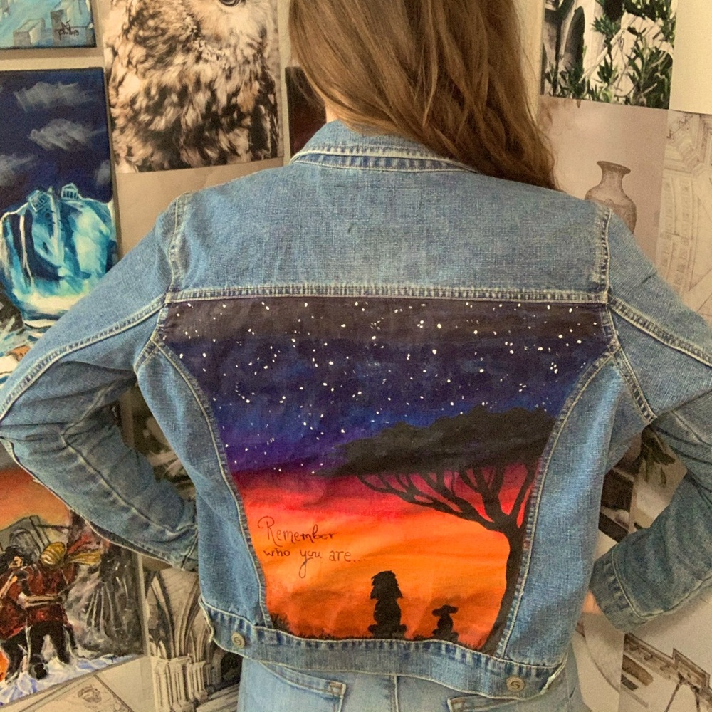 Custom Painted Jean Jacket